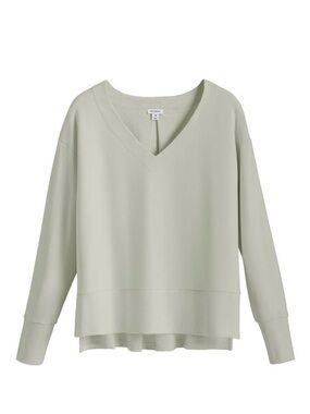 CUYANA French Terry V-Neck Sweatshirt